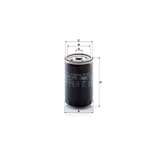 W 719/29 - Oil filter 