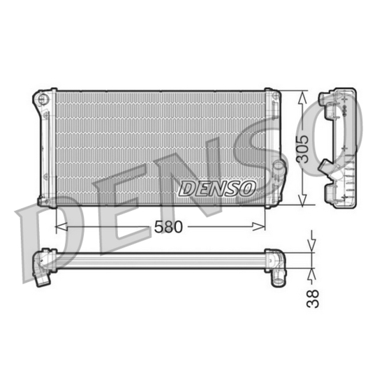 DRM13020 - Radiaator, mootorijahutus 