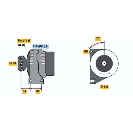 0 986 044 900 - Alternator 