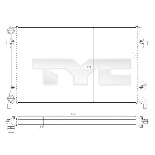 702-0025 - Radiaator, mootorijahutus 