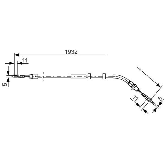 1 987 477 904 - Cable, parking brake 