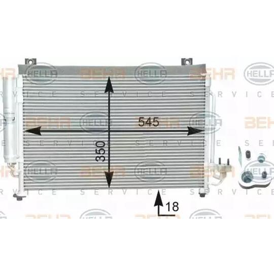 8FC 351 303-021 - Condenser, air conditioning 