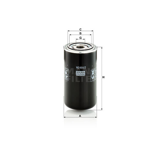 WD 950/2 - Filter, operating hydraulics 