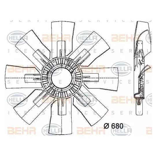 8MV 376 733-121 - Fan Wheel, engine cooling 