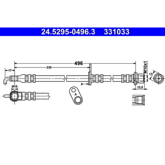 24.5295-0496.3 - Brake Hose 