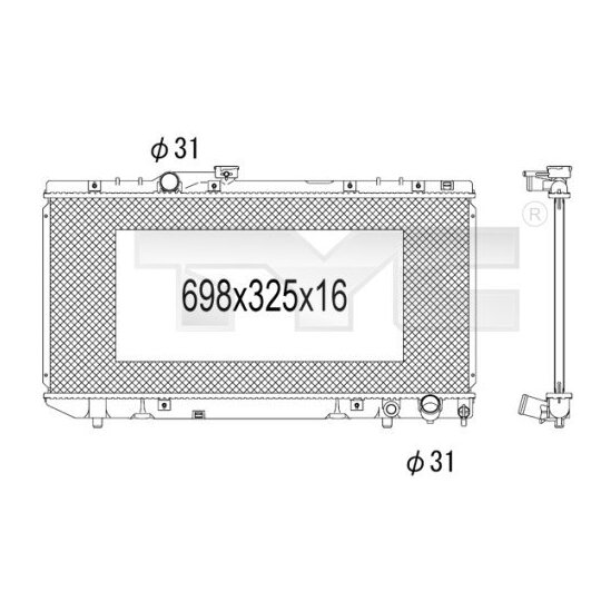 736-1004 - Radiaator, mootorijahutus 