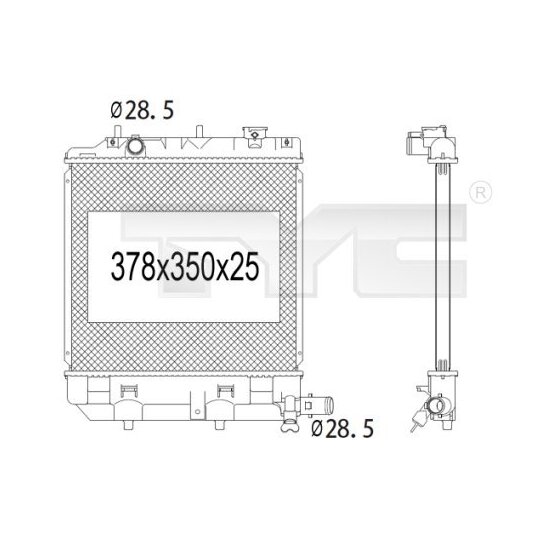 720-1003 - Kylare, motorkylning 