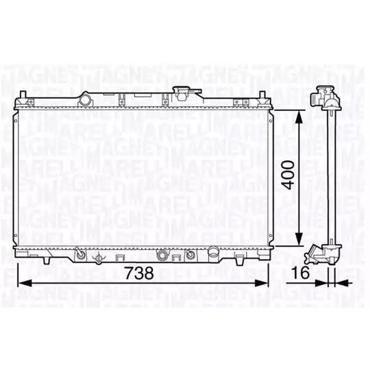 350213133300 - Radiaator, mootorijahutus 