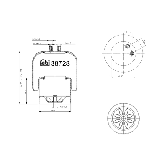 38728 - Boot, air suspension 