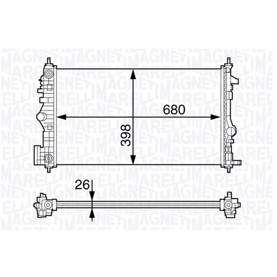 350213141400 - Radiator, engine cooling 