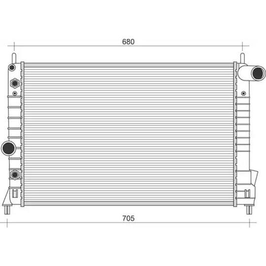 350213114800 - Radiator, engine cooling 