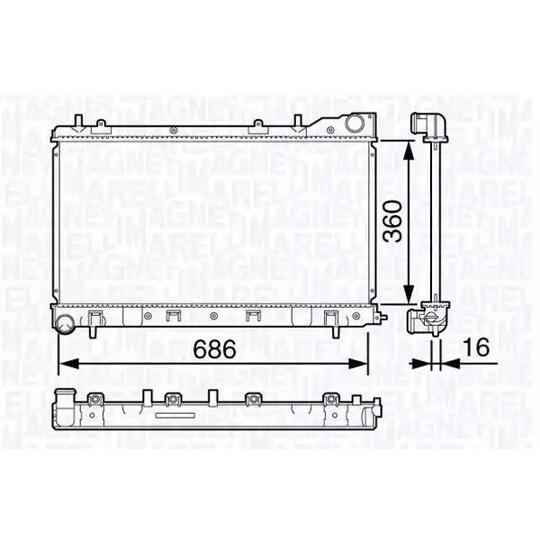 350213132600 - Radiator, engine cooling 