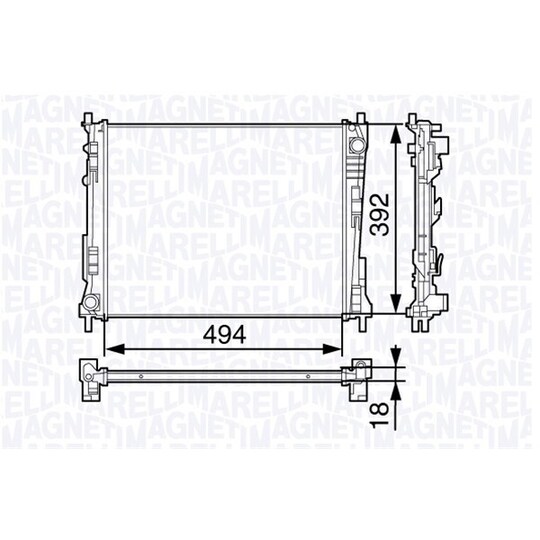 350213132200 - Radiator, engine cooling 