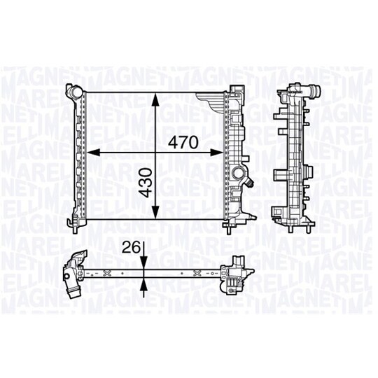 350213143400 - Radiator, engine cooling 