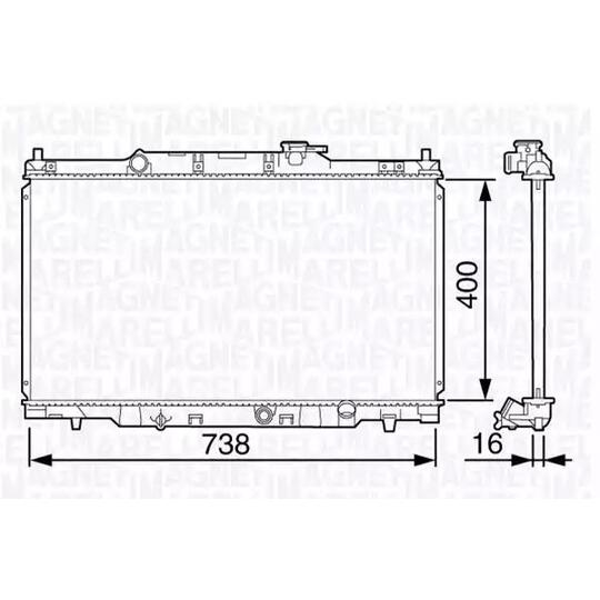 350213133200 - Radiaator, mootorijahutus 