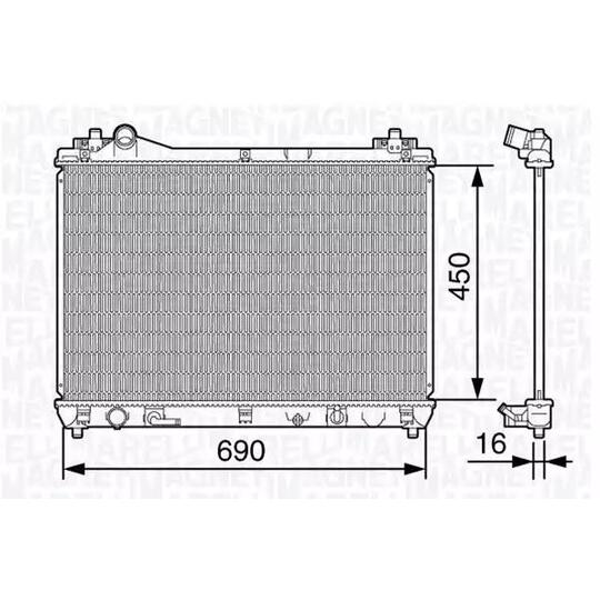 350213136400 - Radiator, engine cooling 