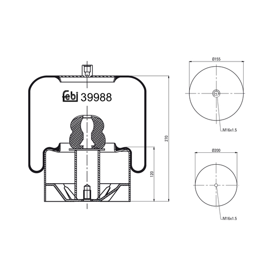 39988 - Boot, air suspension 