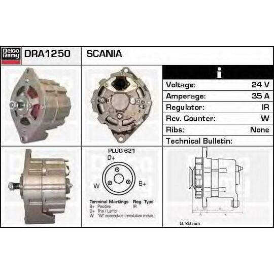 DRA1250 - Alternator 