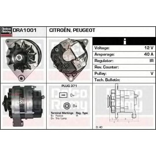 DRA1001 - Alternator 