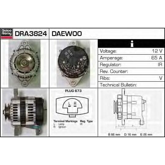 DRA3824 - Alternator 