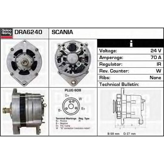 DRA6240 - Alternator 