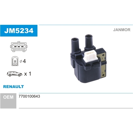 JM5234 - Ignition coil 