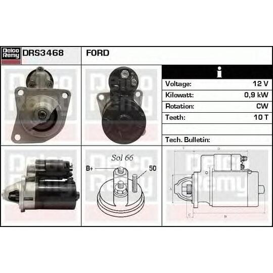 DRS3468 - Startmotor 