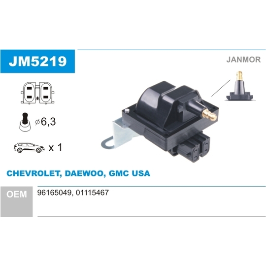 JM5219 - Ignition coil 