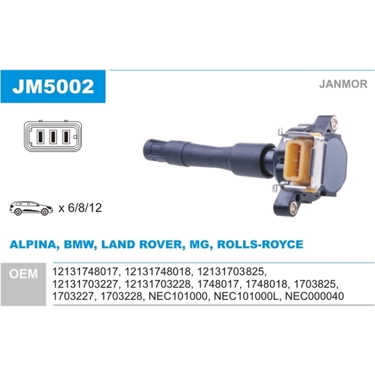 JM5002 - Ignition coil 