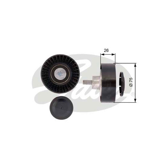 T36385 - Deflection/Guide Pulley, v-ribbed belt 