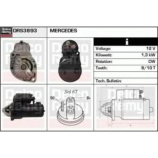 DRS3893 - Startmotor 