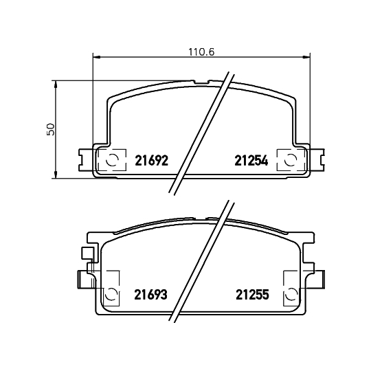 MDB1255 - Brake Pad Set, disc brake 