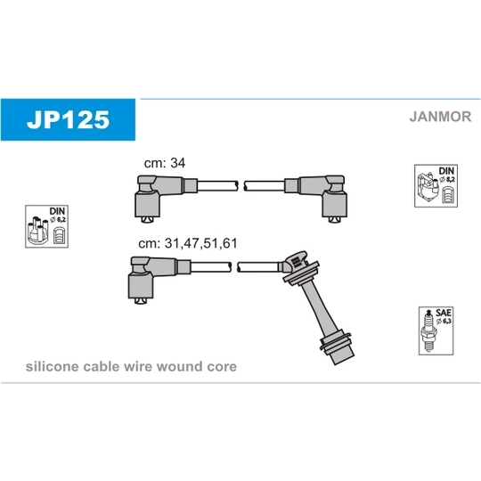 JP125 - Tändkabelsats 