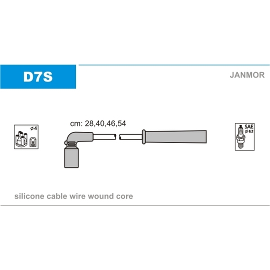 D7S - Tändkabelsats 