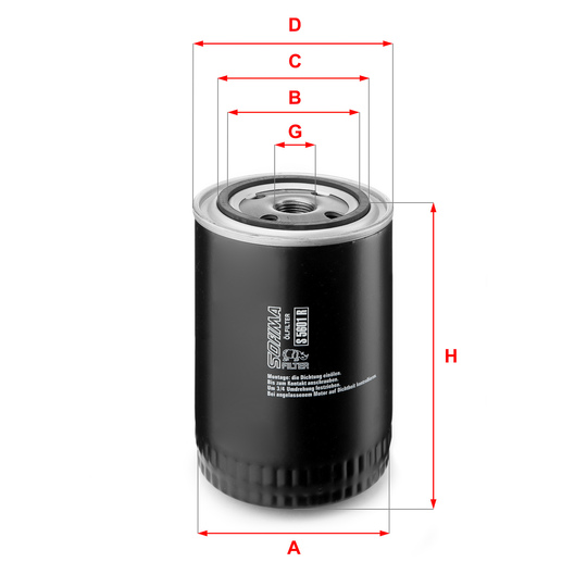 S 5601 R - Oil filter 