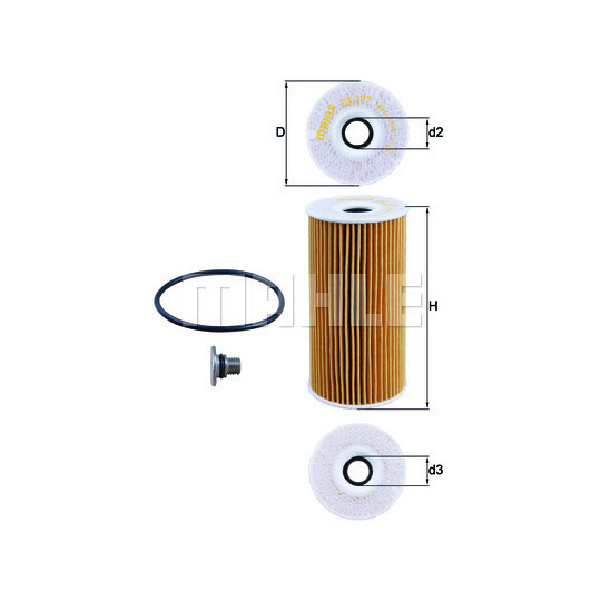 OX 377D - Oil filter 
