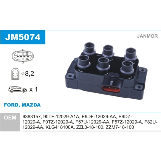 JM5074 - Ignition coil 