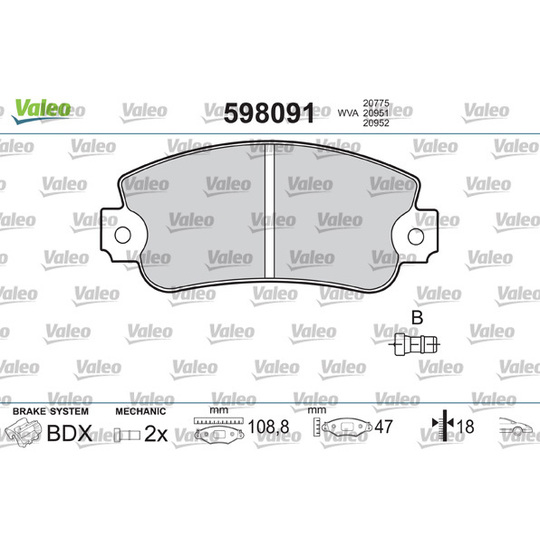 598091 - Brake Pad Set, disc brake 