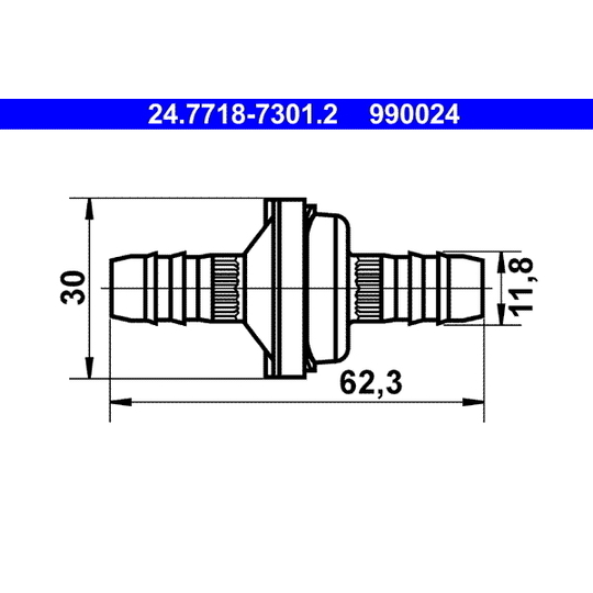 24.7718-7301.2 - Valve, vacuum hose 