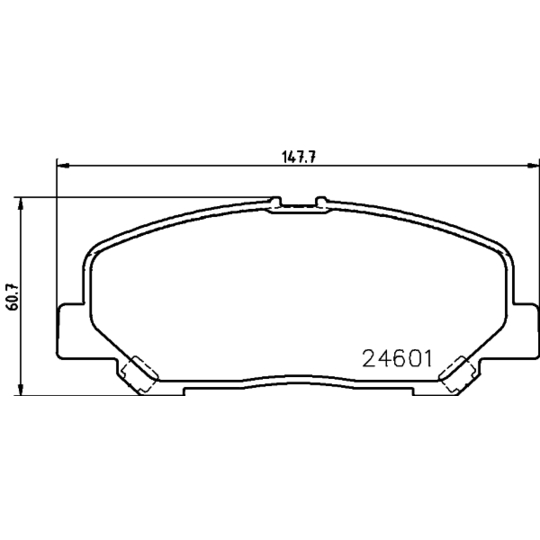 MDB3012 - Brake Pad Set, disc brake 