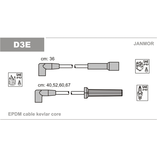 D3E - Ignition Cable Kit 