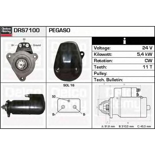 DRS7100 - Startmotor 