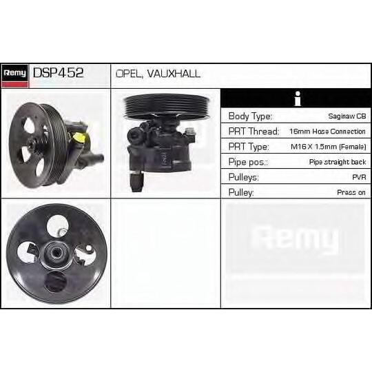 DSP452 - Hydraulic Pump, steering system 