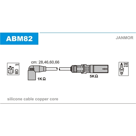 ABM82 - Tändkabelsats 