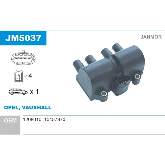 JM5037 - Ignition coil 