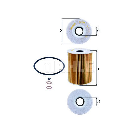 OX 254D3 - Oil filter 