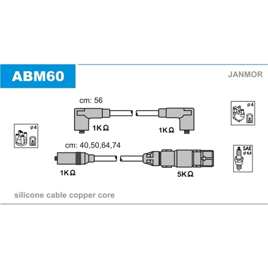 ABM60 - Tändkabelsats 