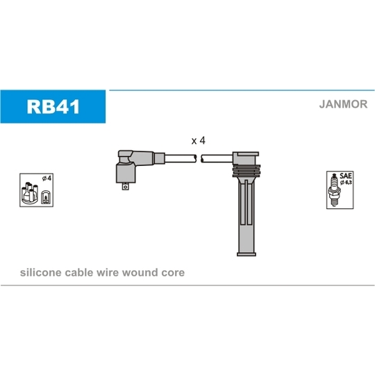 RB41 - Tändkabelsats 