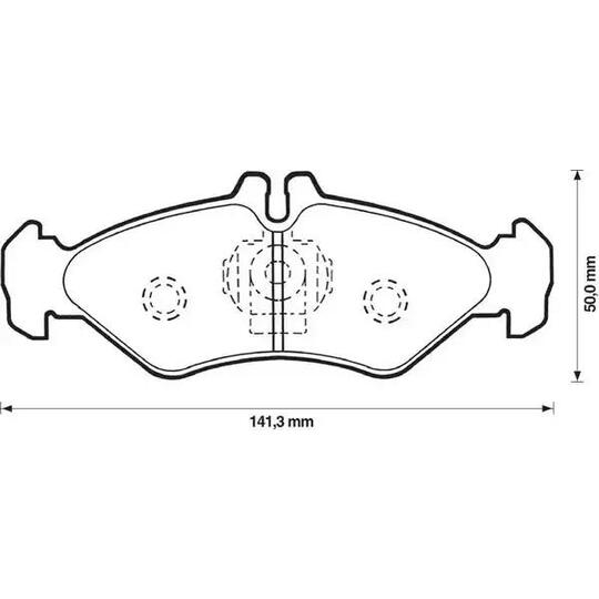 571846J-AS - Brake Pad Set, disc brake 