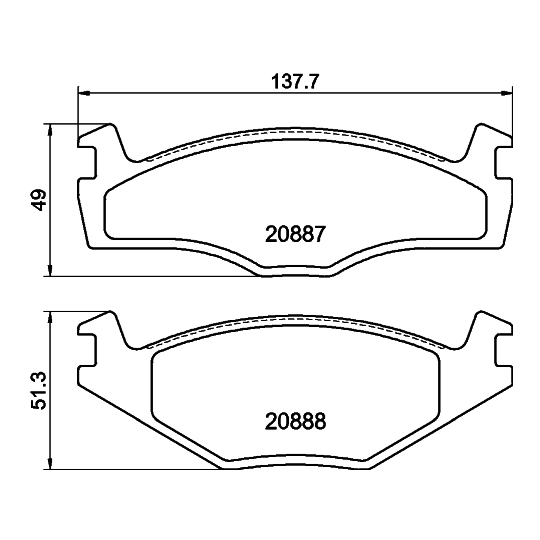 MDB1266 - Brake Pad Set, disc brake 